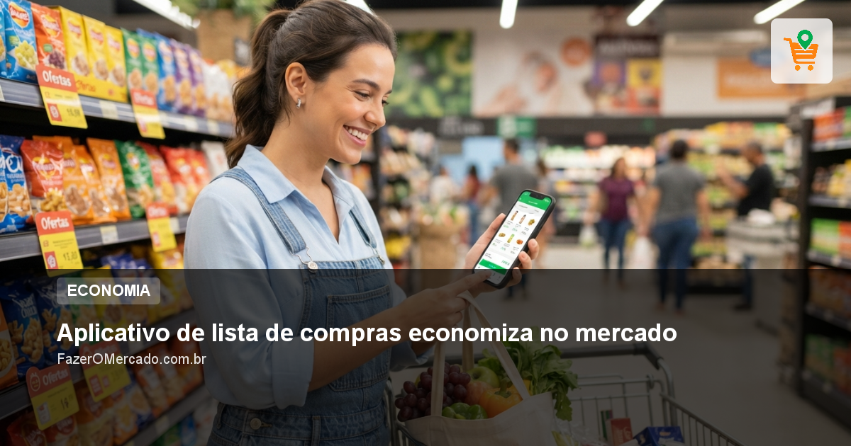 Aplicativo de lista de compras economiza no mercado