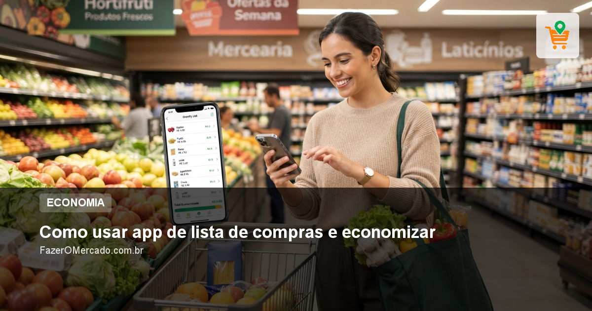 Como usar app de lista de compras e economizar