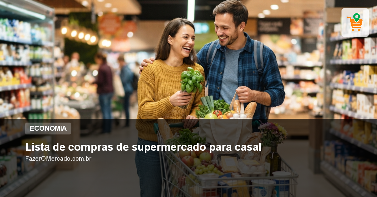 Lista de compras de supermercado para casal